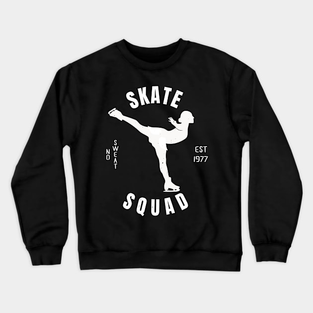 Girls Ice Skate Squad Girls Ice Skating Gift Crewneck Sweatshirt by atomguy